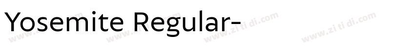 Yosemite Regular字体转换